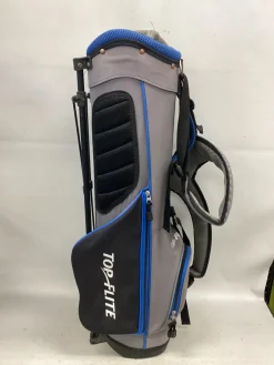 Used Top Flite 5 SLOT STAND BAG Jr Stand Bag Royal Blue And Grey