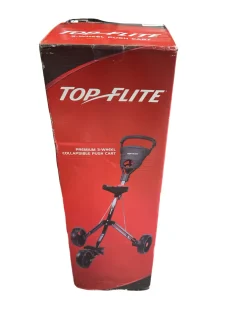 Used Top Flite 3 WHEEL PUSH CART Golf Cart 3 Wheel