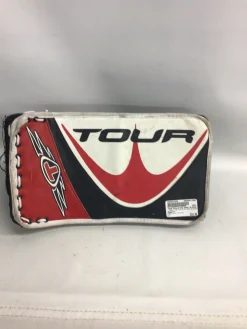 Used TOUR EVOLUTION 6000 BLOCKER Youth Goalie Blocker Black And Red
