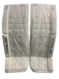 Used True CATALYST Goalie Leg Pads Junior White 28+2”