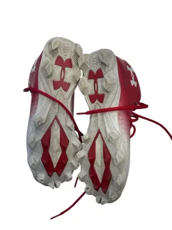 Used Under Armour Adult FB Cleats Red Senior 6.5