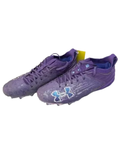 Used Under Armour Adult FB Cleats Purple Senior 9
