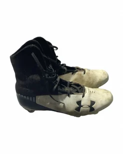 Used Under Armour Adult FB Cleats White Senior 10