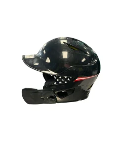 Used Under Armour BASEBALL HELMET WITH FACE GUARD Batting Helmet No Mask Navy Blue MD