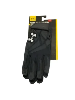Used Under Armour CLEAN UP BB/SB Batting Gloves Black LG