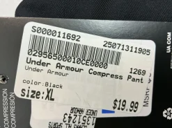 Used Under Armour Compress Pants W Black XL
