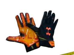 Used Under Armour FOOTBALL GLOVES FB Gloves Black XS