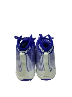 Used Under Armour HAMMER MC Adult FB Cleats Royal Blue And White Senior 13