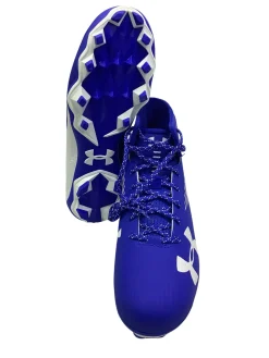 Used Under Armour HAMMER MC Adult FB Cleats Black And White Senior 10.5