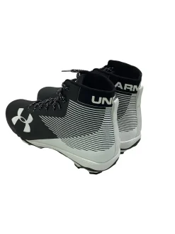 Used Under Armour HAMMER MC Adult FB Cleats Black And White Senior 12