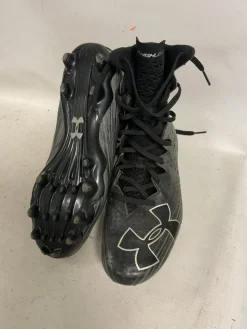 Used Under Armour HIGHLIGHT Adult FB Cleats Black Senior 10.5