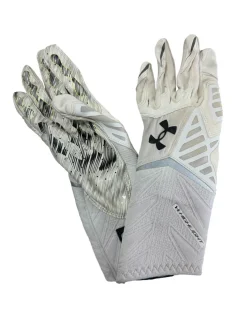 Used Under Armour HIGHLIGHT RECIEVER GLOVES FB Gloves White SM