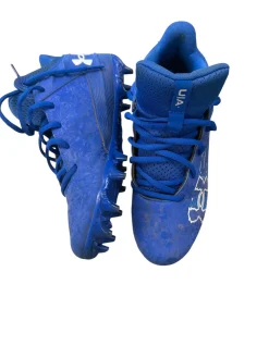 Used Under Armour Jr FB Cleats Royal Blue Junior 05
