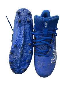 Used Under Armour Jr FB Cleats Royal Blue Junior 05