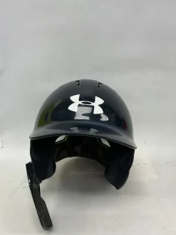 Used Under Armour UA BB/SB HELMET Batting Helmet No Mask Navy Blue One Size