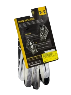 Used Under Armour UA BOLT WR GLOVES BLK/WHT XL FB Gloves Black And White XL