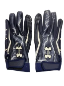 Used Under Armour UA XL BLUE LIGHTNING BOLT WR GLOVES FB Gloves White XL