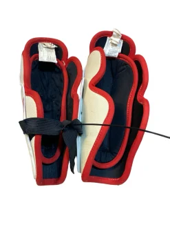 Used USA Hockey RENTAL Junior Shin Guards White 8"