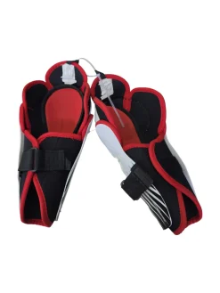 Used USA Hockey TOTAL HOCKEY SG 10INCH Junior Shin Guards White 10"