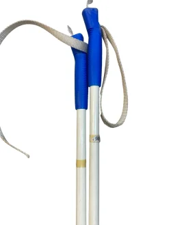 Used USA WHITE BLUE POLES Mens XC Ski Poles White 140 cm / 56 in