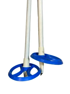 Used USA WHITE BLUE POLES Mens XC Ski Poles White 140 cm / 56 in