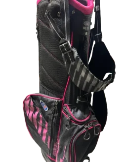 Used US Kids US KIDS GOLF STAND BAG PINK Jr Stand Bag Black And Pink