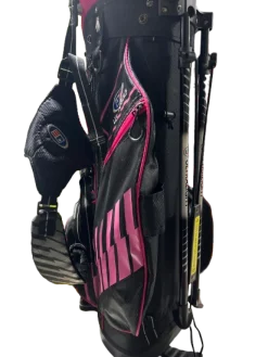 Used US Kids US KIDS GOLF STAND BAG PINK Jr Stand Bag Black And Pink