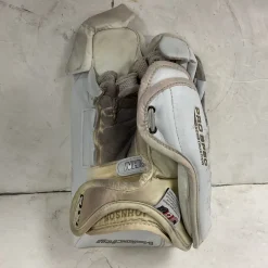 Used Vaughn 7700 Senior Goalie Blocker White And Navy Blue