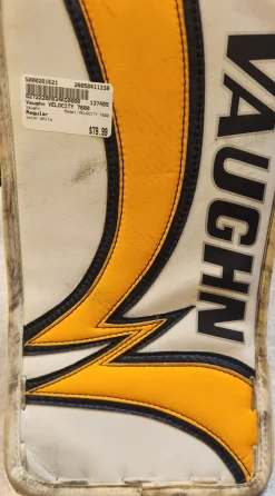 Used Vaughn VELOCITY 7600 Senior Goalie Blocker White