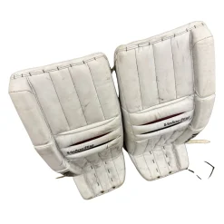 Used Vaughn VELOCITY 7600 V4 Goalie Leg Pads Senior White 34