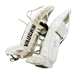 Used Vaughn VELOCITY 7600 V4 Goalie Leg Pads Senior White 34