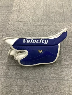 Used Vaughn VELOCITY Youth Goalie Blocker Royal Blue