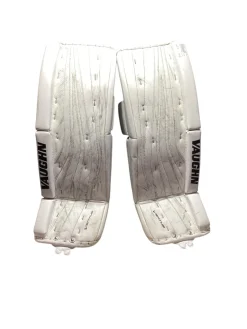 Used Vaughn VENTUS SLR Goalie Leg Pads Junior White 28"