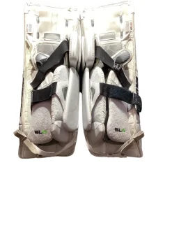 Used Vaughn VENTUS SLR Goalie Leg Pads Junior White 28"