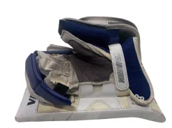 Used Vaughn VENTUS SLR2 Junior Goalie Blocker White/Blue