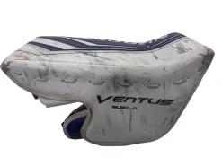 Used Vaughn VENTUS SLR2 Junior Goalie Blocker White/Blue