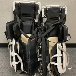 Used Vaughn VISION 9400 Goalie Leg Pads Senior White And Black 34