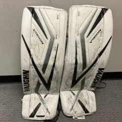Used Vaughn VISION 9400 Goalie Leg Pads Senior White And Black 34