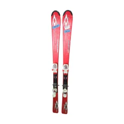 Used Volkl AC JR UNLIMITED 140CM SKIS Boys Skis Only Red 140 cm