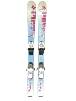 Used Volkl CHICA Girls DH Ski/Binding Carolina Blue 110 cm