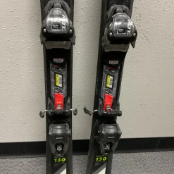 Used Volkl DEACON 8.0 Boys DH Ski/Binding Black And Optic Yellow 130 cm