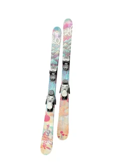 Used Volkl 128 Girls DH Ski/Binding White 128 cm
