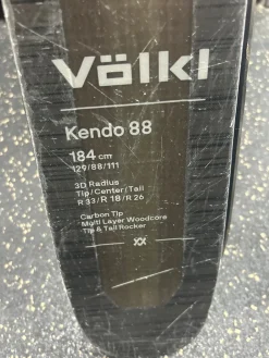 Used Volkl KENDO 88 Mens DH Ski/Binding Black 184 cm