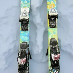 Used Volkl PRL Girls DH Ski/Binding Carolina Blue 128 cm