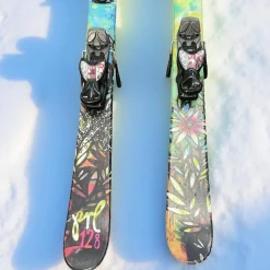 Used Volkl PRL Girls DH Ski/Binding Carolina Blue 128 cm