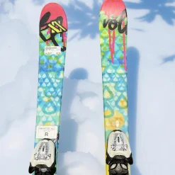 Used Volkl PRL Girls DH Ski/Binding Carolina Blue 128 cm