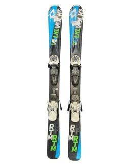 Used Volkl RTM 100CM Boys DH Ski/Binding Black And Royal Blue 100 cm