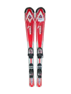 Used Volkl TIGERSHARK Boys DH Ski/Binding Grey And Red 110 cm