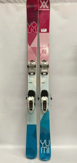 Used Volkl YUMI 154 Womens DH Ski/Binding Pink 154 cm