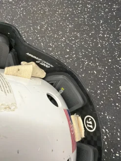 Used Warrior RF1PRO Senior Goalie Helmet/Mask White One Size